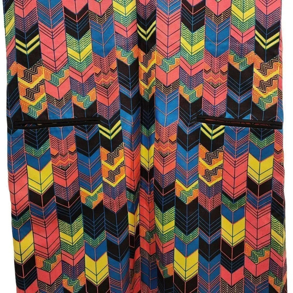 Jenni Kayne Resort Vibrant Multi Color Geometric Silk Mini Dress Small - Picture 16 of 16